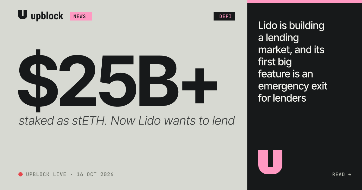 $25B+ staked as stETH. Now Lido wants to lend